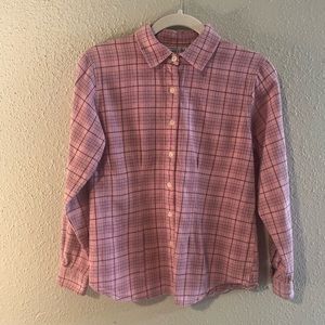Pendleton pink plaid button down size s‎